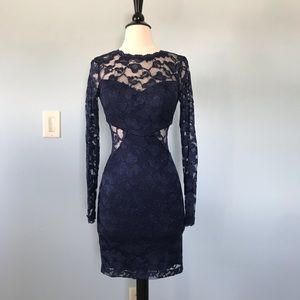 Navy lace dress